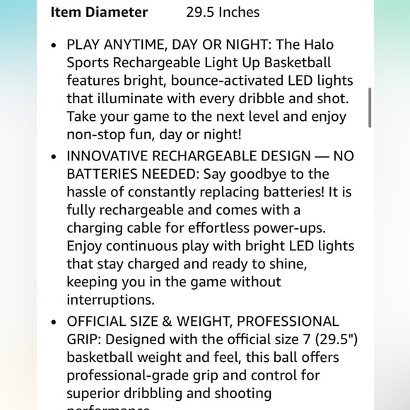 Halo glow Rechargeable Basketball - Picture 8 of 8
